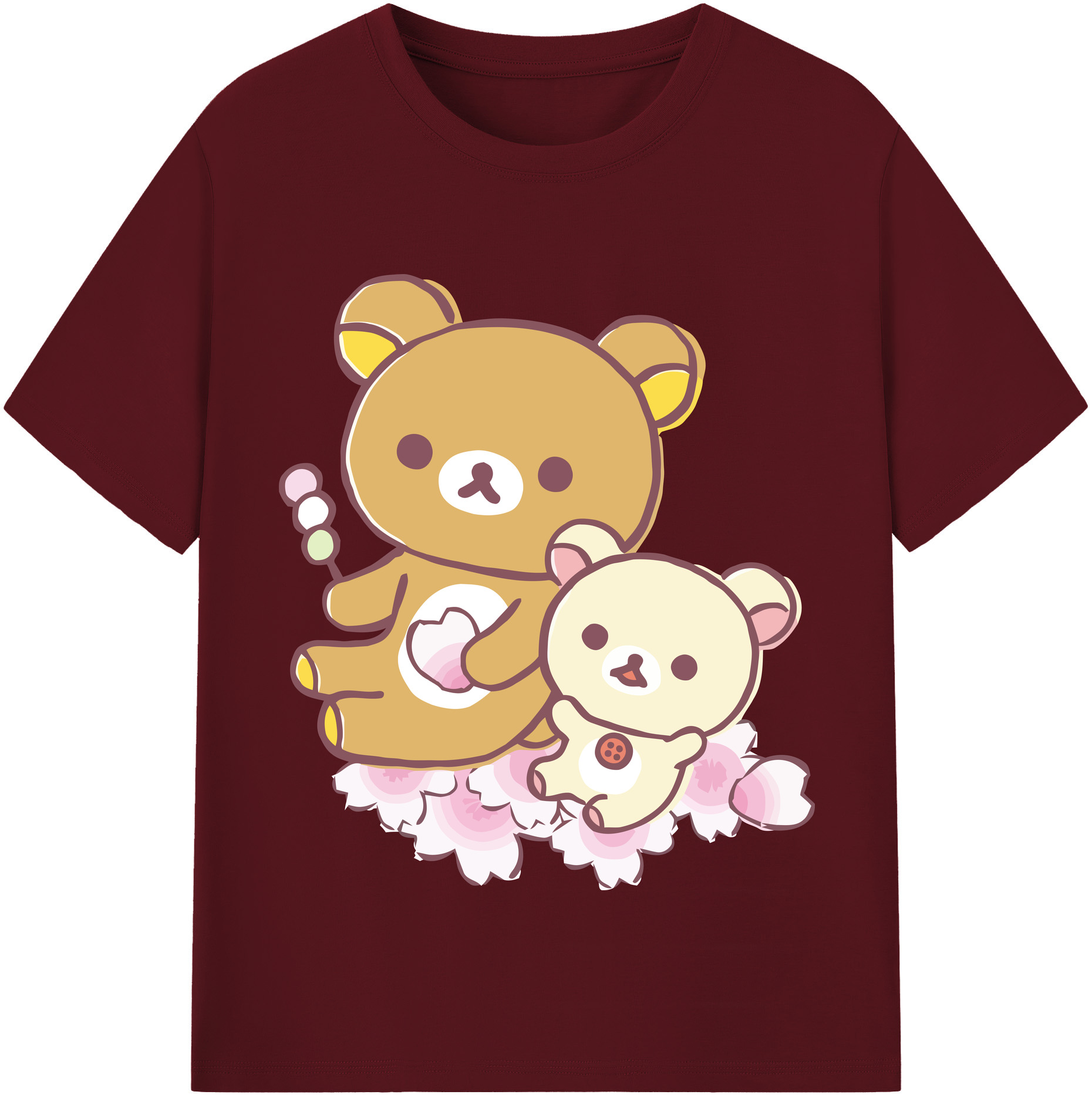 （画像用） リラックマ リラックマ キイロイトリ Rilakkuma Korilakkuma Kiiroitori 綿100％半袖Tシャツ（フロントプリント）